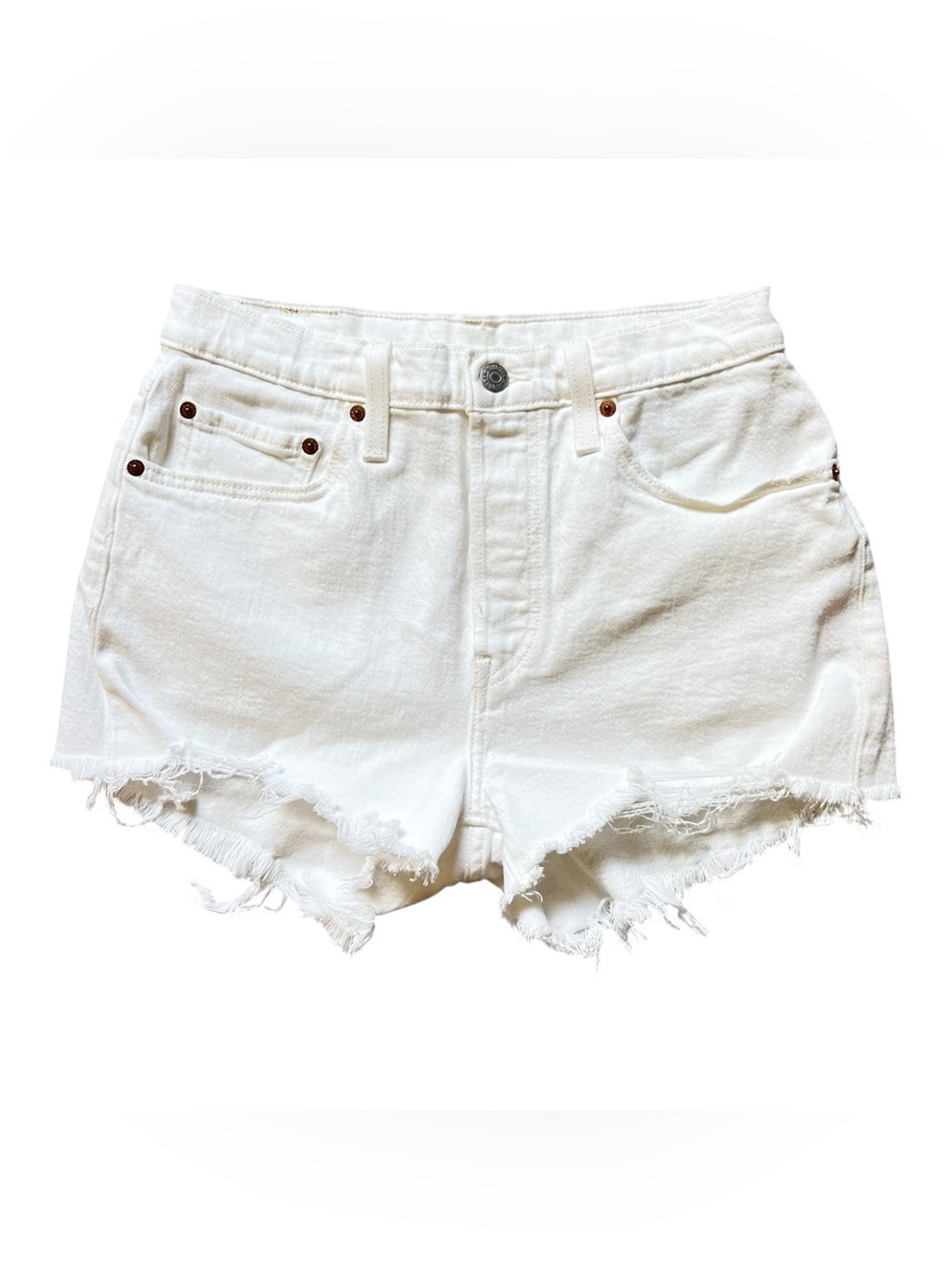 Levi’s 501 Original Shorts in White Disco Nights 27